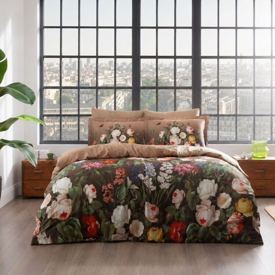 Tac Duvet Cover Set 200x220cm Double With 4 Pillowcases & 1 Bed Sheet Digital Ponia