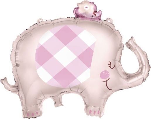 Luftballon Folie Form Elefant Baby Girl Elephant 73 x 78 cm