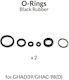 Gaahleri Black O-rings Αερογράφους Ghad-39/ghad-98 D