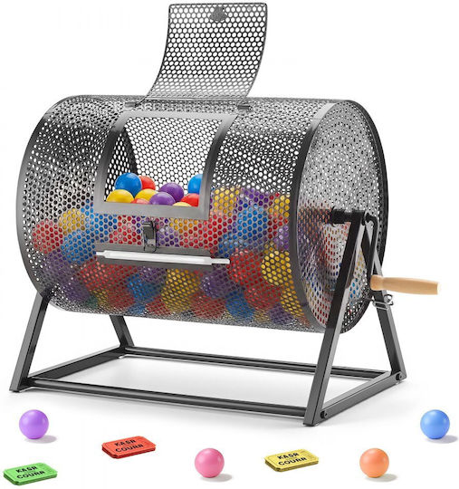 Rotating Raffle Ticket Drum Vevor 410 X 302 Mm Holds 5000 Tickets Or 200 Ping Pong Balls Raffle Cage Reinforced Handle Stable Triangular Base Events Gatherings Black