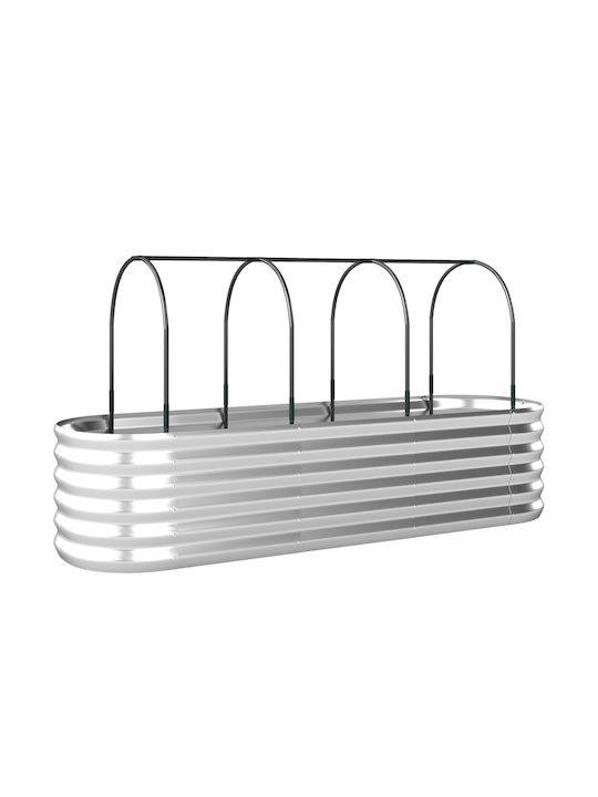 Outsunny Metallic Flower Pot Silver 200x60x103cm