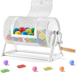 Vevor Raffle Drum 295 X 167 Mm 2500 Tickets Or 100 Ping Pong Balls Reinforced Handle Stable Triangular White Base Cjg12ycjsdzjsj9gk002v0