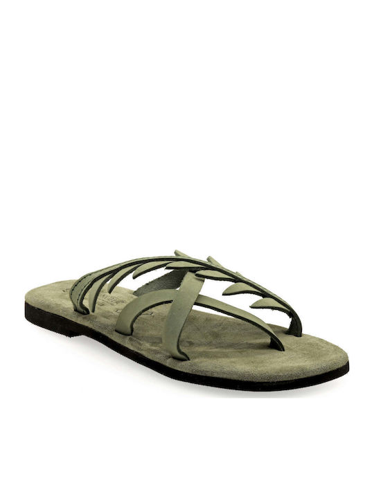Sandals Slippers Soft Sole Olive Leaves Keroessa Olive Green