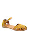 Flatforme Sandale Casual Damă Închise Olympia Galbene