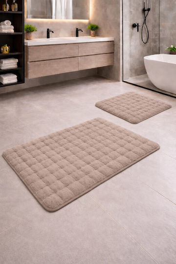 SteweHome Σετ Πατάκια Μπάνιου Λεκάνης STE-029914-V66433 50x80εκ.