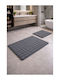 SteweHome Rutschfestes Set Badematten Toilette SteweHome Grau 50x80cm