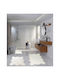 SteweHome Rutschfestes Set Badematten STE-029951-P29951 Weiß 60x105cm 3 Stück