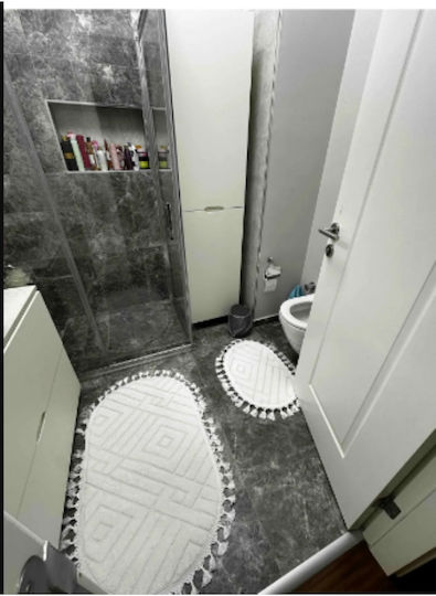 SteweHome Non-Slip Set Bath Mats STE-029849-P29849 White 60x100cm 2 Pieces