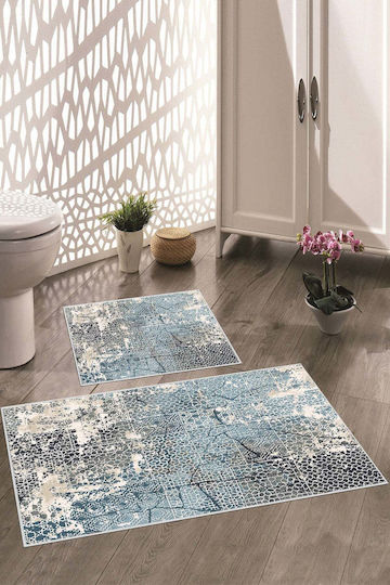 SteweHome Non-Slip Set Bath Mats STE-029479-P29479 Multicolour 55x90cm 2 Pieces