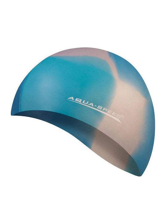 Aqua Speed Bunt 97 Silikon Badekappe Hellblau Grau Unisex