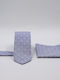 Venturi Men's Synthetic Tie Set with Printed Designs in Lilac Color