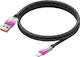 Linq Lightning To Usb Charging Cable 15w Led Screen 1.2m Purple
