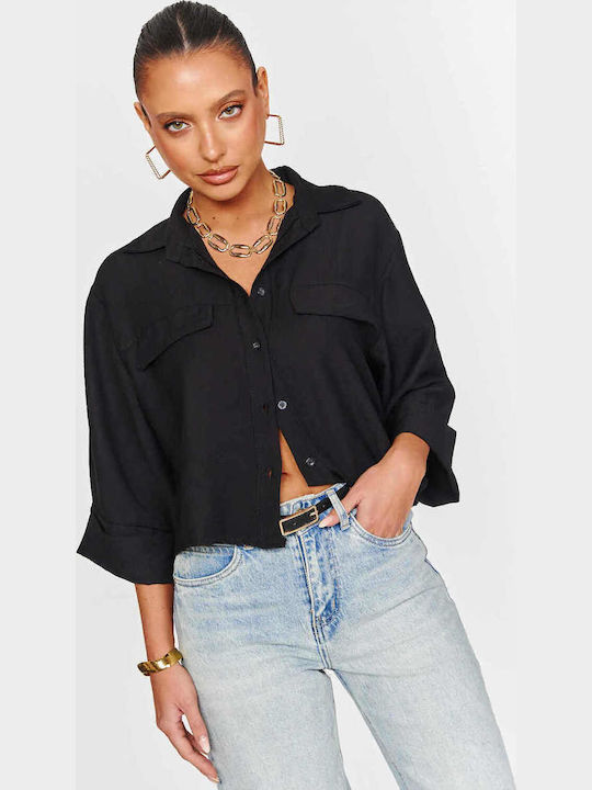 Long Sleeve Women's Black Shirt