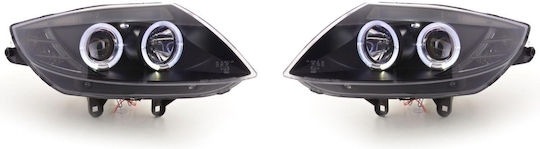 Car Bulbs Angel Eyes Front Bmw Z4 E85 E86 Black 2 Pieces