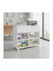 Cabinet De Birou Din Lemn Cu Roți Alb 70x30x61cm