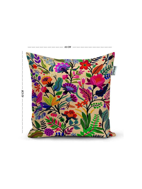 SteweHome Decorative Pillow Case Velvet Purple 43x43cm