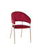 Theodore Velvet Dining Chairs Burgundy 2pcs 55x50x82cm