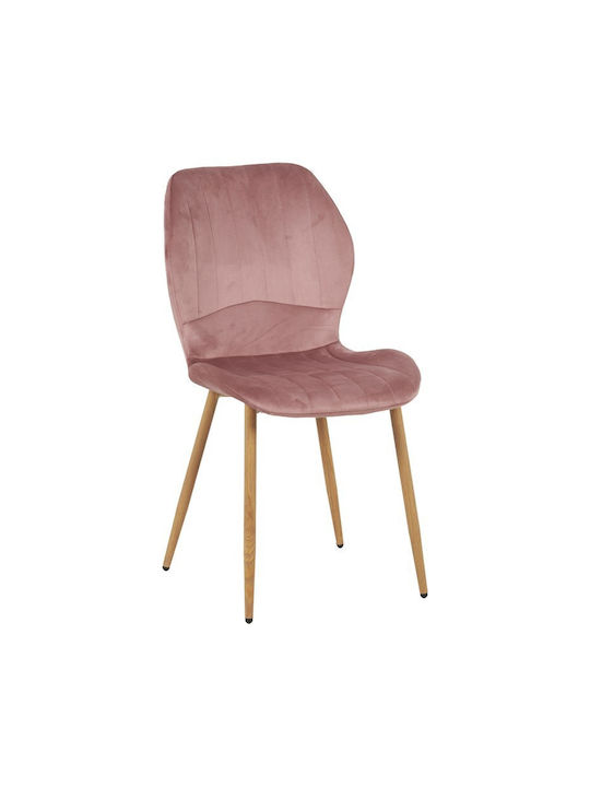 Jelour Velvet Dining Chairs Dusty Pink 2pcs 46.5x60x84cm