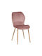 Jelour Velvet Dining Chairs Dusty Pink 2pcs 46.5x60x84cm