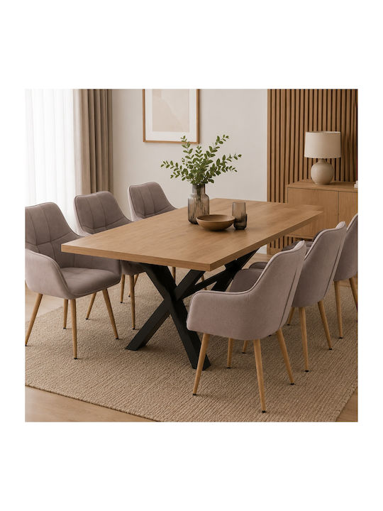 Sova Scaun Sala De Mese Catifea Cafeniu 57x55x85cm