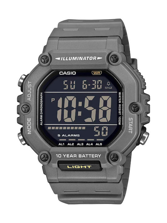 Casio Ψηφιακό Ανδρικό Ρολόι 50mm Μπαταρίας με Γ...