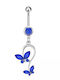 Amalfi Accessories Стоманено Синьо Обеци за Пиърсинг Афа̀лу