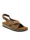 Anatomisch Damen Sandalen Weiches Fußbett Symi Braun