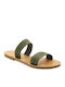Sandals Slippers Krousa Olive Suede