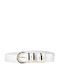 Leather Women's Belt White