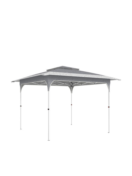 Outsunny Πτυσσόμενο Κιόσκι Κήπου Pop-up Γκρι 3.5x3.5m