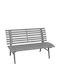 Outdoor Metal Gray Bench 123x67x79cm