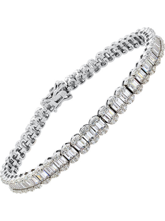 Xrisokosmima Women's Riviera Silver Bracelet with Zircon