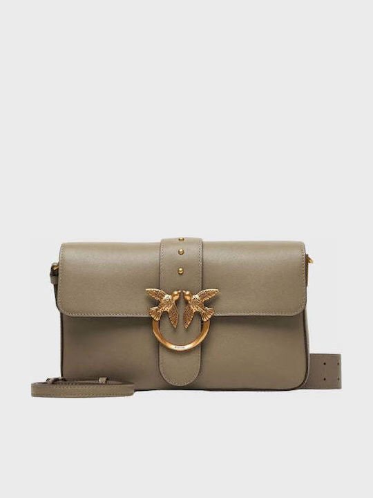 Love One Classic Leather Women's Crossbody Bag Beige