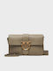 Love One Classic Leather Women's Crossbody Bag Beige