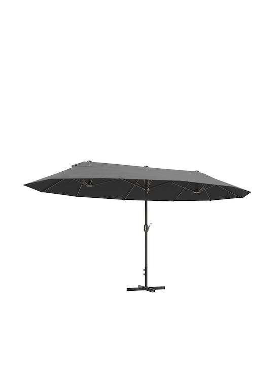 Round Metal Grey Parasol Φ4.6xH2.38m