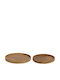 Beauty Home Decorative Tray Wooden 30x30x2.5cm 2 Pieces