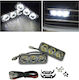 Set Front Powerful 3 Led Daytime Running Lights 12v 3w New