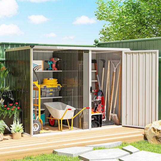Metallic Garden Shed Galvanized L2.31xW1.25xH1.62m