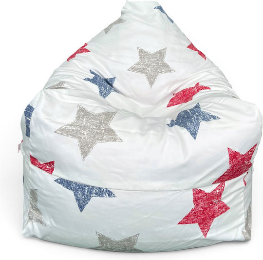 Pouf Opala 55x55x30cm ΟΠ1-Sterne Rot Blau Pouf Opala 55x55x30cm ΟΠ1-Sterne Rot Blau