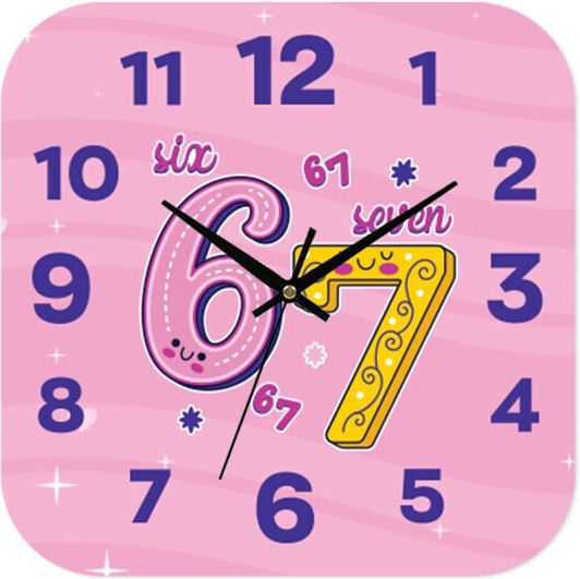 Six Seven Ceas De Perete Roz Ø30cm