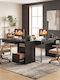 Birou de Calculatoare din Lemn Negru 120x52.3x76cm