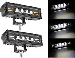17cm 7d LED Scheinwerfer LED Bars LED Bars Halogen Weißes Licht + Positionslicht Weiß Gelb 12v 24v ATV Suf Jeep 4x Offroad