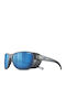 Julbo Camino Unisex Sunglasses with Gray Horn-Rimmed Frame and Blue Lens O5019414
