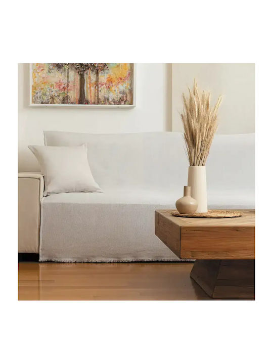 Borea Aura Armchair Throw 180x180cm Ecru