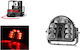 Universal Warning Led Red Light Halogen Lamp Reverse Safety 10-80v 24w Forklift