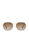 Red Raven Denzel Unisex Sunglasses With Brown Metallic Frame And Brown Lens rd-000023-amber-
