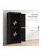 Wand Küchenschrank Schwarz 76x40.5x184cm