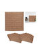Panouri Decorative 3D Din Spumă Maro 70x70x0.5cm 10 Bucăți