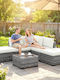 Outsunny Outdoor Lounge Set 6 Pieces Gray with Pillows