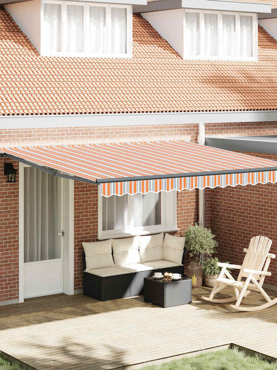 vidaXL Pavillon Terrasse mit LEDs Mehrfarbig 4x...